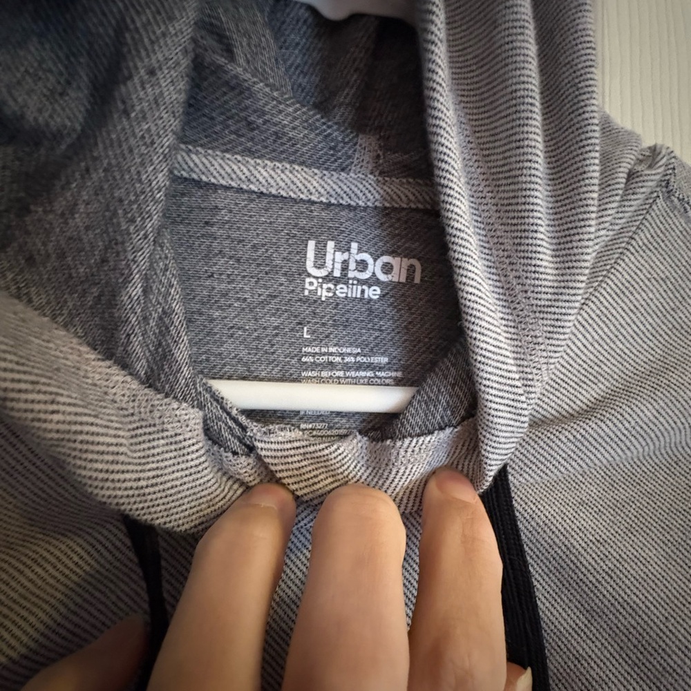 Urban Pipeline Striped Gray Hoodie